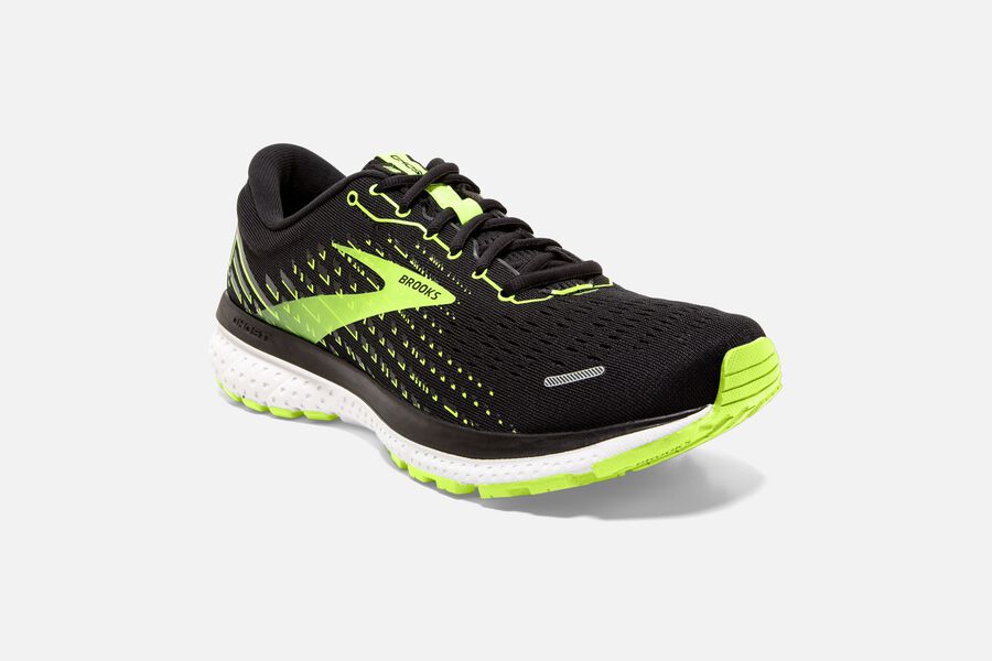 Brooks Ghost 13 Road Loopschoenen Heren - Zwart/Groen - 308912GWD